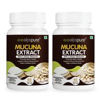 Alpspure Nutra Mucuna Pruriens Ekstraktas Tabletės 500 mg (60 vegetariškų tablečių kiekvienoje) Natūralus L-Dopa, Skatina vyrų gyvybingumą, Mažina stresą, Gerina smegenų veiklą