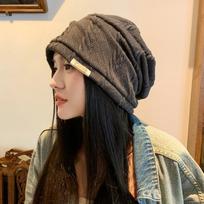 Women S Slouchy Beanie Hat Warm Casual Large Head Winter Hat One Size pilka
