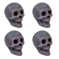 5pcs Assorted Ceramic Fireproof Fire Pit Skull for Stone Firepit Halloween Decoration Skeleton Fire Gas Log for Bonfire Campfire