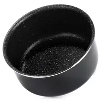 Puodas su granitine danga, indukcinei viryklei, juodas, Ø 16 cm, 1,55 l