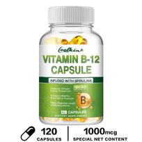 Coolkin Vitamin B-12 1000mcg Methylcobalamin with Spirulina, 120 Capsules — Vegan B12 for Everyday Wellness 120*1
