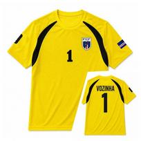 Unisex Cape Verde Goalkeeper Soccer Jersey Vozinha 1 Short Sleeve Regular Fit Cheer Support Fan Shirt for Match Training Summer 2XL