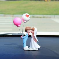 Kiss Balloon Cartoon Couples Model Toys Wedding Dress Kiss Balloon Action Figure  Home Decor style 7