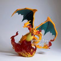 18cm Anime Pokemen Figure Mega Charizard Action Figures Pvc Statue Desktop Ornamen Collection Model Toys Gifts black