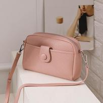 Small Bag Women's Fashion Messenger Bag Simple Small Square Bag Versatile Shoulder Bag Fashion KTB 21x8x14cm rožinė