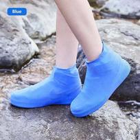 Neperšlampami neslystantys latekso batų užvalkalai - Stori, atsparūs dėvėjimuisi, unisex lietaus batų užvalkalai lauko reikmėms. M [Size 34-39] blue