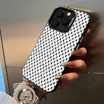 Palestinian Keffiyeh Phone Case For iPhone 17,16,15,14,13,12,11 Plus Pro Max Colored Silver Phone Case iPhone11ProMax white