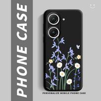Skirta Asus Zenfone 9 (AI2202) Dėklas Animacinis Mielas Katė Gėlė Atsparus Smūgiams Silikoninis Minkštas Telefono Dėklas Zenfone 10 (AI2302) Galinis dangtelis Zenfone 10