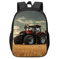 Farming Simulator Dvigubo sluoksnio berniukų ir mergaičių kuprinės pradinių ir vidurinių mokyklų mokiniams gray