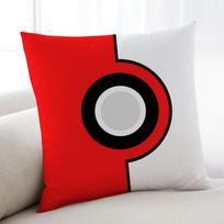 P-Poke B-Ball-Es P-Pokemon-Es Cushion Cover Home Bedding Sofa Living Room Pillowcase Simple Soft Skin Cushion Cover Party Gift Peach skin 18*18(CM)-1Pcs black