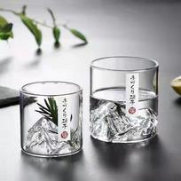 Fuji Mountain Glass Cup Retro Japanese Water Cup Heat Resistant Coffee Tea Cup Whisky Glass 141-200ml gryna