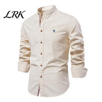 Long Sleeve Festival Shirt Men Oktoberfest Shirt, Slim Fit Band Collar Traditional Costume Lightweight Breathable Summer Top for Beer Garden, L chaki
