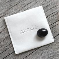 Morion Talisman Black Quartz Amulet Flower Life Pouch Included LUCAS gray