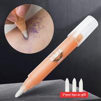 Pašalinkite pusiau nuolatinę tatuiruotę antakių dizaino odos žymeklį Mark Mark Magic Eraser Cleanser Pen Remover Tatuiruotės įrankių priedų salonas one size brown