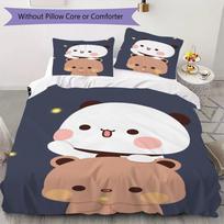 BUBU&DUDU Pattern Bedding,Quilt Set Quilt Cover Pillowcase Home Birthday Gift(1 * duvet cover + 2 * pillowcase, without core)_lx 200x220cm