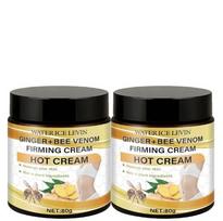 Ginger & Bee Venom Hot Firming Cream - Pre-Workout Warming Moisturizer to Heat Skin,Define with Plant-Based Ingredients. 80g geltona