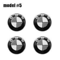 4Pcs 56/60/65MM Car Wheel Hub Cap Center Sticker Emblem Auto Badge Decal Accessories For BMW G30 P33 F02 E46 G28 F10 F30 E60 E90 G20 65mm Sticker black