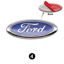 For Ford Focus mk2 mk3 Fiesta mk7 Ranger Mondeo mk4 S-MAX Kuga 1Pc 15cm Car Front Grille Logo Trunk Accessories Hood Sticker blue