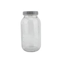 2 vnt. Fermentavimo stiklainis 2 l talpos Stiklinis fermentavimo stiklainis su oro vožtuvu agurkams, raugintiems kopūstams, kimči gray