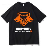 Call of Duty Black Ops 6 Printed Tshirts Funny Game Graphci Men Clothing Short Sleeve Summer Shirt Vintage Streetwear T-shirt 4XL orange
