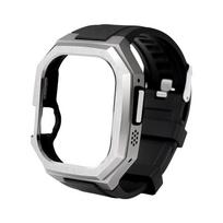 Modifikavimo rinkinio dėklas Silikoninė apyrankė Apple Watch Ultra 3 2 1 49mm TPU dėklo dirželis Iwatch 49MM prabangus pakaitinis apyrankė 49mm(Ultra 3 2 1) gray