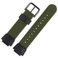 18 mm nailoninis dirželis CASIO laikrodžiui AE-1000W AE-1300 AE1200 W-S200H W-800H W-216H W-735H W-215 AEQ-110W SGW-300H 400H 500H MRW-200H 18mm gray