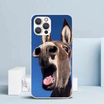 Juokingas asiliukas minkštas dėklas iPhone 16 17 Air 15 14 Pro Max 16E telefonui 13 Mini 12 11 7 SE 8 spausdintas raštas tinka dėklams 16 17 Air iPhone 14 Pro