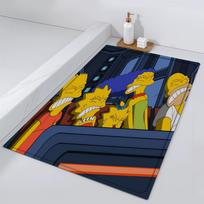 Juokingas durų kilimėlis prie lovos S-SimpsonsES Įėjimas Vonios grindų dekoracija Animacinis koridoriaus durų kilimėlis Kilimas Svetainės Balkono FLR50x80CM yellow