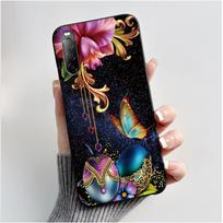 Dėklas Sony Xperia 10 II / 10 III telefonui Estetiškas Madingas Mielas Katė Astronautas Juodas Silikoninis Minkštas Atsparus Smūgiams Galinis Dangtelis Sony Xperia 10 III brown