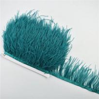1 metras aukštos kokybės stručio plunksnų ant juostelės, kutų apvadas, 8-10 cm, PASIDARYK PATS siuvimo apdailos, baltos plunksnos, suknelės drabužiai armijos žalia spalva