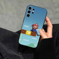 cartoon S-Super M-MarioS Bros Phone Case For Samsung S25,S24,S21,S22,S23,S30,Ultra,S20,Plus,Fe,Note,10,9,5G Black Cover Samsung S26ULTRA gray
