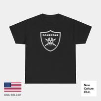 Fourstar Raiders 1996 LA LV Skate Clothing Koston Classic 00s T-Shirt Print XL black