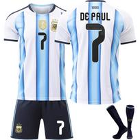 2026 FIFA Pasaulio taurės Argentinos futbolo marškinėliai vaikams ir suaugusiems DE PAUL #7 28