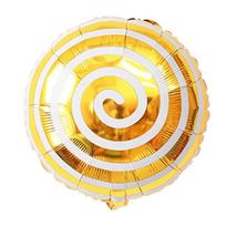 Pinwheel Lollipop Balloon Cartoon Candy Aluminum Foil Balloon for Kids' Birthday Party Decorations yellow