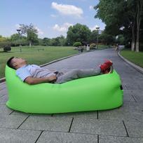 Portable Inflatable Sofa Bed - Single Person Camping Mattress for Music Festivals & Outdoor Use black