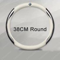 Car Logo Steering Wheel Cover For BMW 1 3 5 Series G20 F30 E60 E46 E90 F10 G30 E36 E30 X1 F20 X3 G01 X5 G05 IX3 Car Accessories CVC1 gray