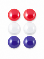 Magnetai MemoBe, 30 mm., 6 vnt., įvairių spalvų