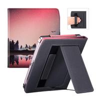 Night 7 Inch Leather Case for PocketBook 700 Era Auto Sleep Wake PU Sleeve with Hand Rest Stand pink