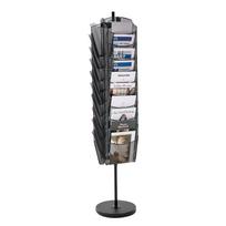 VEVOR Rotating Brochure Display Rack, 30 Pockets Mesh Magazine Literature Display Stand, Portable Floor Standing Magazine Rack 24.5 x 1.7 x 18.5 cm