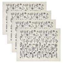 4pcs Paper Ceramic Decals Pottery Ceramics Clay Transfer Paper Underglaze Flower Paper Flower 530x380x0.01mm gray