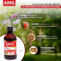 AIMIL Neeri KFT Sugar Free Syrup – 200ml | Ayurvedic Kidney Function Toner & Nephro-Protective Supplement | Helps Maintain Normal Creatinine and Red