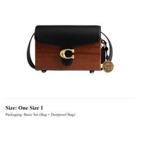 COACH CLOT Collaboration Tabby Cow Leather Shoulder Bag Small Women's Mixed Brown CDP61-B4BM One Size 1 black