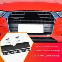 Audi A4 A6 Q3 Automobilio Grotelės Quattro Logotipas Priekinės Grotelės Ženklelis Emblema Lipdukas Važiavimas Galas Quattro Standartinis Q3 2016-2018