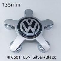 VOLKSWAGEN 4 vnt. 135 mm Volkswagen Golf Polo Automobilio ratų centriniai dangteliai 5 smeigtukai Ratlankio stebulės dangtelis Stebulės dangtelio logotipas Ženklelis Emblema Priedai 4F 135mm cap 4pcs