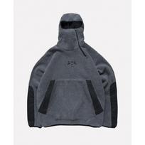 Fleece gobtuvinis džemperis moterims, oversized, gatvės stiliaus, ilgomis rankovėmis, šilta striukė, pilka mėlyna XL pilka