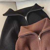 Women S Thick Knit Zip Up Loose Lazy Style Cardigan L juoda