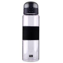 800ml Water Bottle Travel Hiking Camping Office School Portable Plastic Kettle Coffee Tea Leakproof Sports Kids Water Bottle juoda