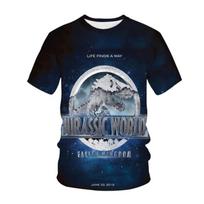 Vasaros mada Juros periodo parko dinozaurų 3D spaudas vaikiški marškinėliai kasdieniniai marškinėliai berniukams mergaitėms unisex vaikiški drabužiai marškinėliai viršūnės 150 black