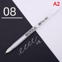 Sakura Gelly Roll gelinis rašiklis balta spalva 0,5 mm 0,8 mm 1,0 mm paryškinimo rašiklis juodam kartonui meno tapybos rašiklis baltos linijos rašikliai 0.5mm gray