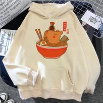 Capybara Hoodies Women Korean Style Aesthetic Fleece Pullover Winter Graphic Funny Hooded Shirt Female Korean Style Hoody XL brown